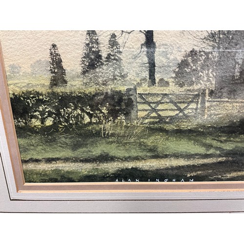 1062 - Alan Ingham, (1932 - 2002) 
Country Churchyard, Lambourne, Essex, 
signed, watercolour, 40.5cm x 59c... 