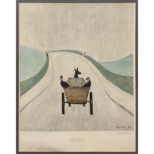 1063 - Laurence Stephen Lowry (1887–1976), after, ‘The Cart’, signed in pencil to lower right margin, blind... 