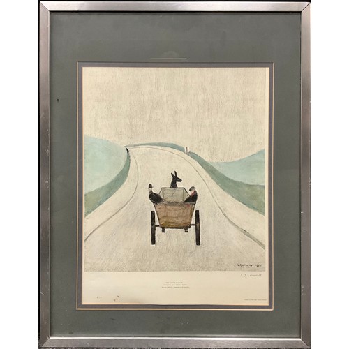 1063 - Laurence Stephen Lowry (1887–1976), after, ‘The Cart’, signed in pencil to lower right margin, blind... 