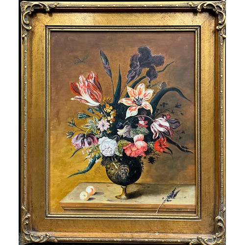 1070 - Gammon, (British, 20th century), Summer Flowers in a Classical Vase, signed, dated 1987, oil on boar... 