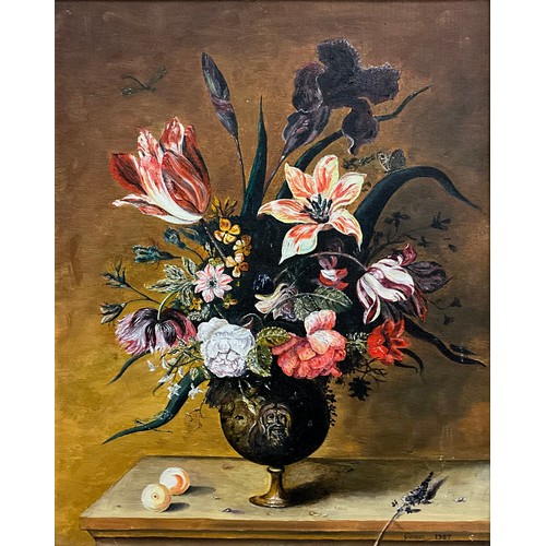 1070 - Gammon, (British, 20th century), Summer Flowers in a Classical Vase, signed, dated 1987, oil on boar... 