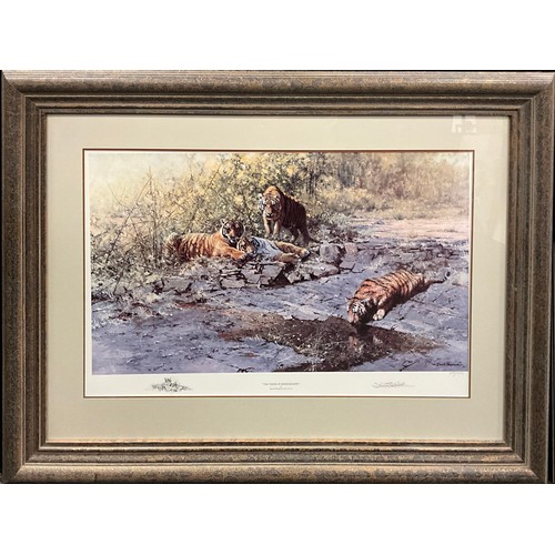 1081 - David Shepherd (British, 1931 - 2017), by and after, Tigers of Bandhavgarh, signed lithograph, limit... 