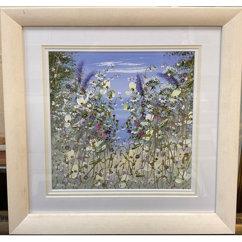 1094 - Mary Shaw (1955-present) Summer Meadow signed, oil on canvas, with accompanying certificate from Whi... 