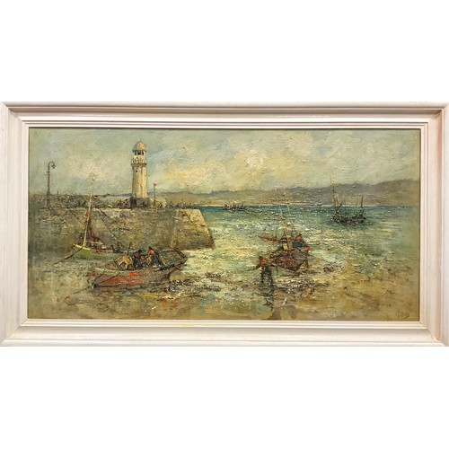 1097 - Yram Allets (Mary Stella) Edwards (1915-2009) 
Low Tide, St. Ives 
signed, oil on board, 46cm x 92cm... 