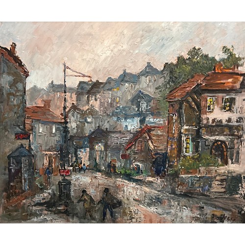 1103 - Yram Allets (Mary Stella) Edwards (1915-2009) 
Okehampton Town 
signed, oil on board, 51cm x 61cm.