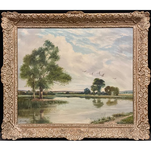 1117 - Thomas Kennedy (British, 1900-1981) 
On the River Kennet, Berkshire 
signed, oil on canvas, 50.5cm x... 