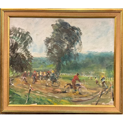 1126 - W. H. Ford, The Scramble, signed, oil on board, 50.5cm x 60.5cm.