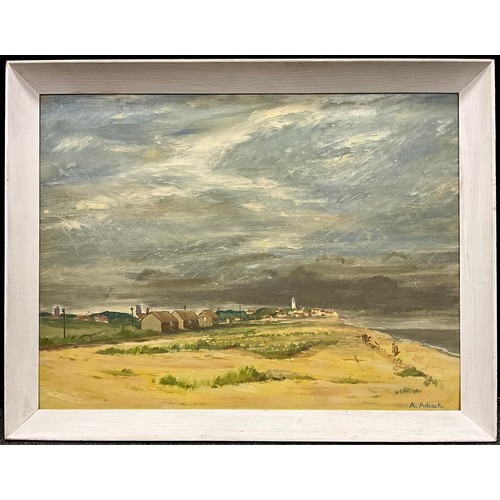 1127 - Alwin 'Bunny' Adcock, (Suffolk, 1905 - 1985), Southwold Lighthouse, signed, oil on board, 46cm x 60.... 