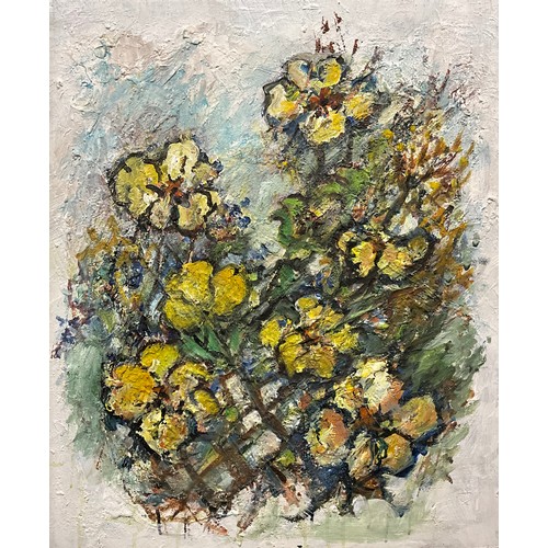 1132 - Yram Allets (Mary Stella) Edwards (1915-2009), Autumn Flowers, signed, oil on board, 55cm x 45cm;  a... 