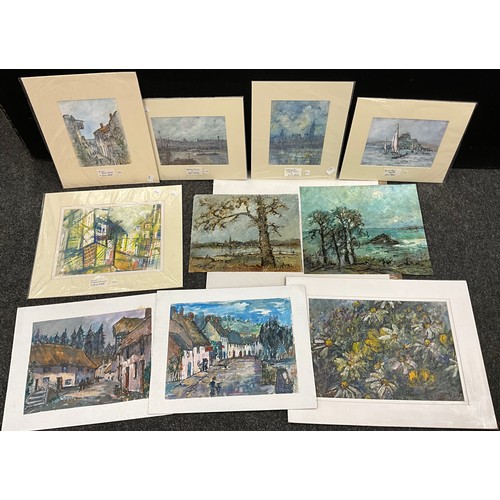 1173 - Yram Allets (Mary Stella) Edwards (1915-2009) A portfolio of ten Abstract studies / coastal scenes /... 