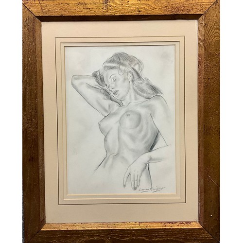 1192 - Dame Laura Knight (British, 1877-1970), Study for Sleeping Nude, bearing signature, pencil on paper,... 