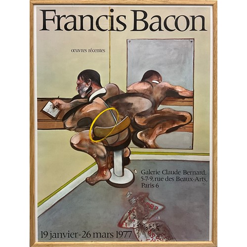 1219 - Francis Bacon (1909-1992), oeuvres récentes exhibition poster, Galerie Claude Bernard, 5-7-9, rue de... 