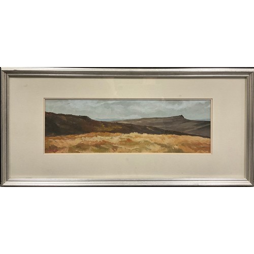 1233 - Rowan Huntley, (Modern, British), Autumn Colours II - Hathersage Moor, signed, gouache on paper, 15c... 