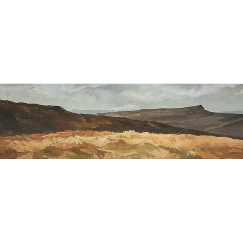 1233 - Rowan Huntley, (Modern, British), Autumn Colours II - Hathersage Moor, signed, gouache on paper, 15c... 