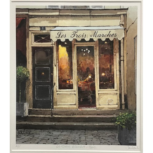 1273 - Jeremy Barlow, by and after, Les Trois Marches, Paris, signed, artist’s proof, Giclee print, 43cm x ... 