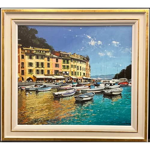 1275 - Jeremy Barlow (1945-2020), by and after, ‘Portofino’, archival proof on canvas, signed to verso, 65c... 