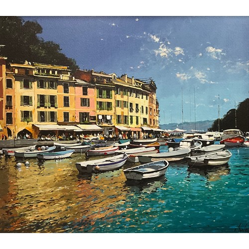 1275 - Jeremy Barlow (1945-2020), by and after, ‘Portofino’, archival proof on canvas, signed to verso, 65c... 