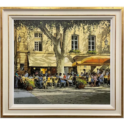 1276 - Jeremy Barlow (1945-2020), by and after, ’Cafe Acheveche’, archival proof on canvas, signed to verso... 