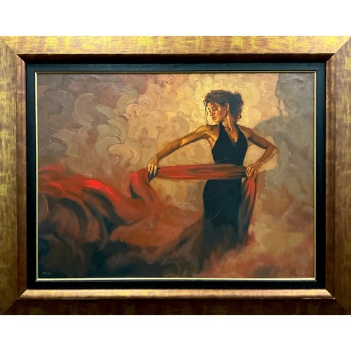 1278 - Mark Spain, after, by Washington Green,  ‘Crimson Passion’, limited edition number 54/150, Giclee on... 