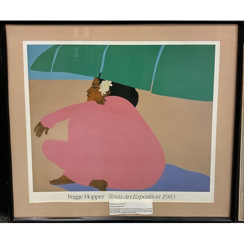 1289 - Pictures and Prints -  Pegge Hopper, after, ‘Texas Art Exposition 1983, poster, half-tone coloured l... 