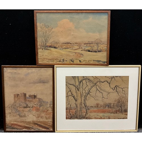 1309 - George Jackson, (British, 20th century), Winter Landscape, signed, dated 1954, watercolour, 27cm x 3... 