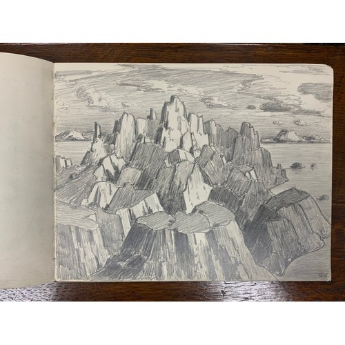 1316 - Hirst Walker (1868 - 1957), A Sketchbook, with approximately 35 leaves, mostly full-page working ske... 