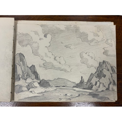 1316 - Hirst Walker (1868 - 1957), A Sketchbook, with approximately 35 leaves, mostly full-page working ske... 