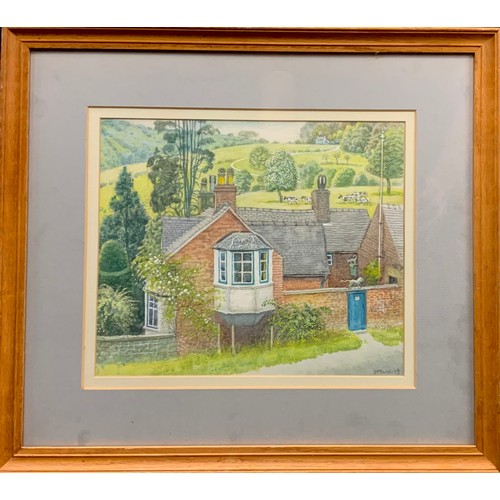 1321 - Douglas Percy Bliss (Scottish, 1900-1984), ‘Liongate Farm’ signed, dated ‘75, watercolour, 24cm x 29... 