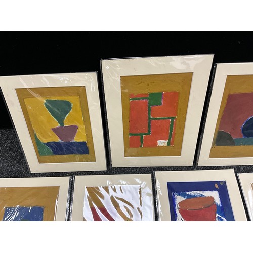 1324 - Benjamin John Carrivick (Modern Cornish School, bn. 1980), a series of seven abstract studies, signe... 