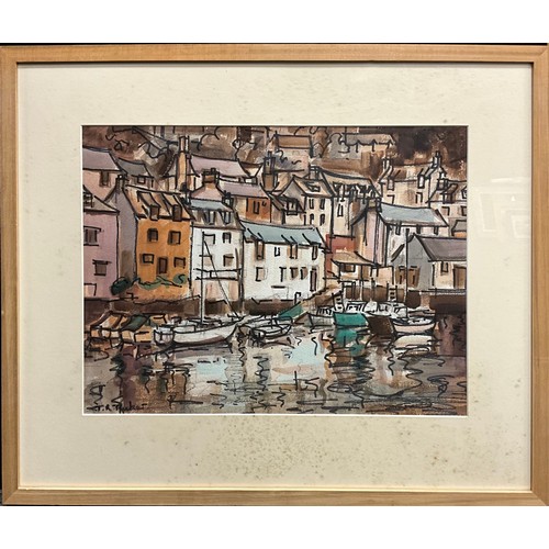 1193 - Trevor Tucker (Cornish School, 20th century), a group of three - ‘Late Afternoon, Mousehole, Cornwal... 