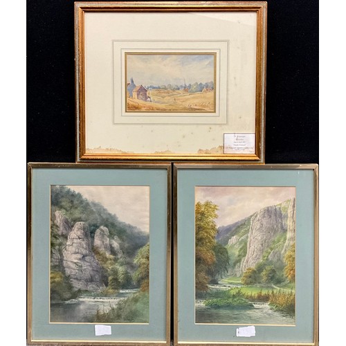 1194 - A. Hammersley (English, early 20th century), A Pair, ‘The Apostles, Dovedale’, and ‘Tissington Spire... 