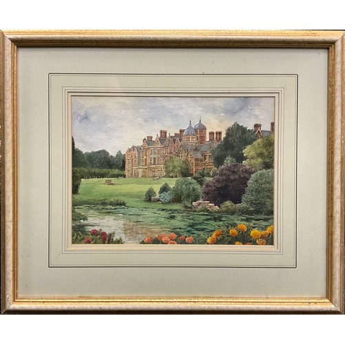 1195 - Christopher Hughes, Sandringham, Norfolk, signed, watercolour, 27cm x 36.5cm.