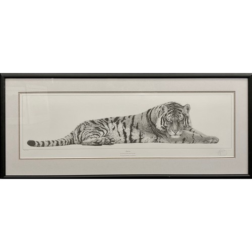 1266 - Gary Hodges (bn. 1954), by and after, Supreme, Siberian Tiger, signed in pencil lower right margin, ... 