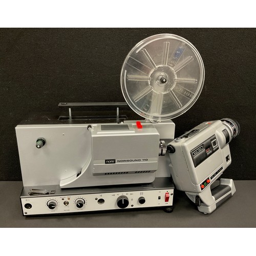 95 - Suprazoom Super 8mm Ton-800 cine camera, cased with instructions;  Noris Norisound 110  projector, b... 