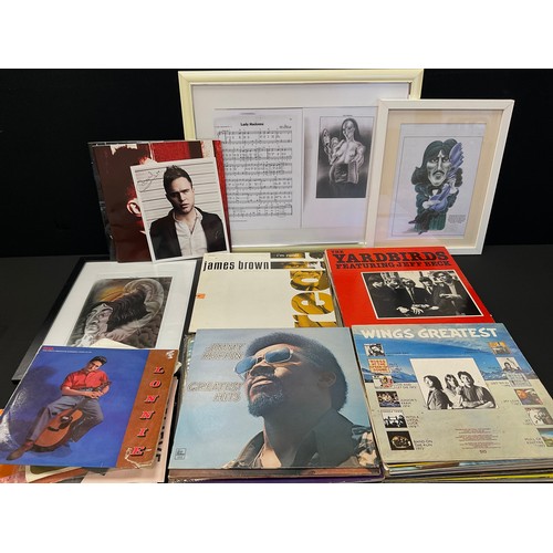 100 - Records and Music memorabilia  - LPs and singles including The Beatles, The Yardbirds, Michael Jacks... 