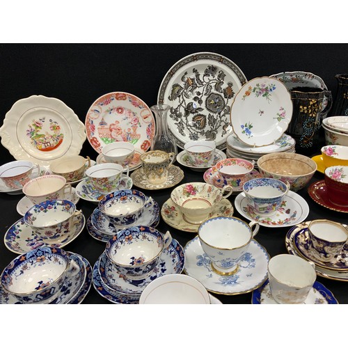 188 - 19th/20th century tea ware including; Newhall, Sunderland lustre, Aynsley, Rockingham; etc