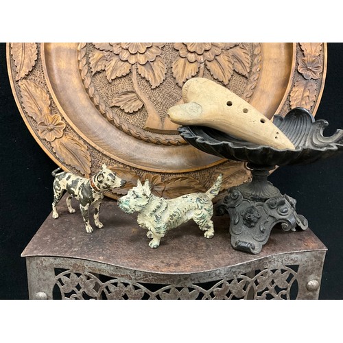 202 - Boxes and objects - A Bergman style cold-painted bronze of a Highland Terrier, and another of a Staf... 