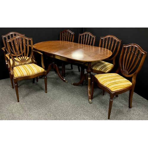 238 - A set of six George III revival mahogany shield-back dining chairs (four chairs and pair of carvers)... 