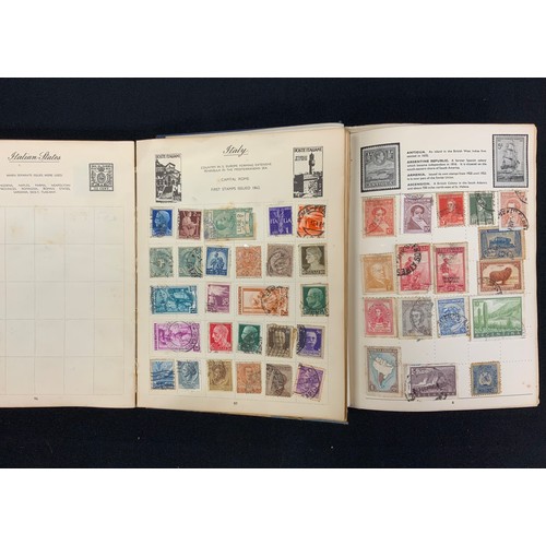 295 - Stamps - all world collection in 2 albums - including GB, Germany, China, America, Manchuria, India,... 