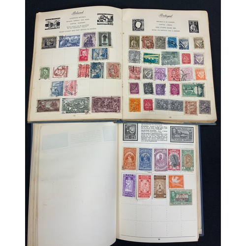 295 - Stamps - all world collection in 2 albums - including GB, Germany, China, America, Manchuria, India,... 