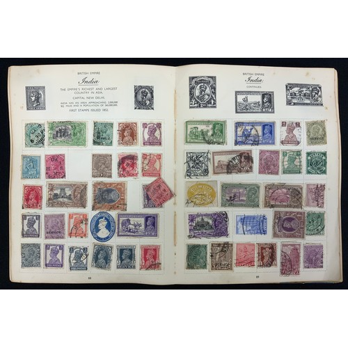 295 - Stamps - all world collection in 2 albums - including GB, Germany, China, America, Manchuria, India,... 