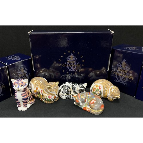 58 - Royal Crown Derby paperweights including; Exclusive from the Collectors Guild - Misty, Lavender, Cat... 