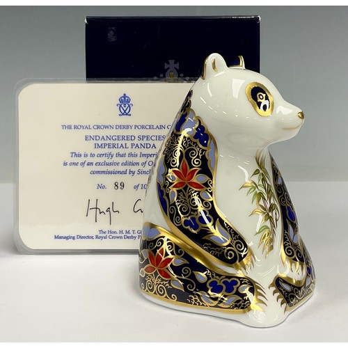 23 - A Royal Crown Derby paperweight, Endangered Species Imperial Panda, Sinclairs exclusive limited edit... 