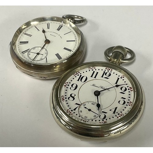 90 - A Thomas Russel & sons silver open face pocket watch, white enamel dial, Roman numerals, subsidiary ... 