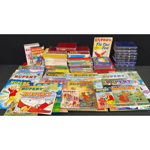 151 - Rupert the Bear, Daily Express and other Annuals, books, Purnell colour Library, puzzle books, etc q... 