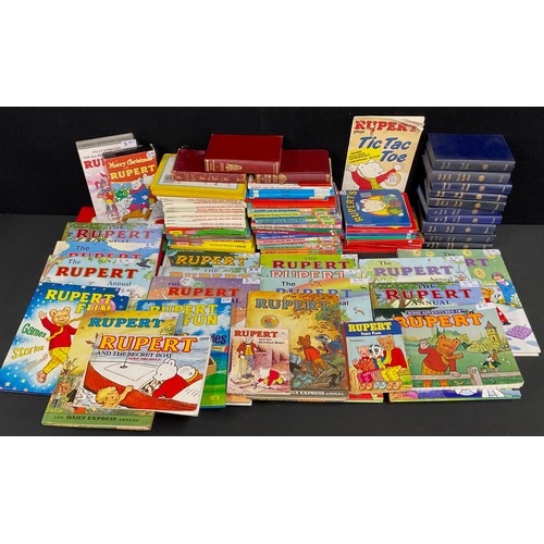 151 - Rupert the Bear, Daily Express and other Annuals, books, Purnell colour Library, puzzle books, etc q... 