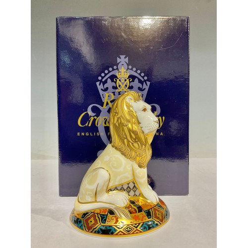 6 - A Royal Crown Derby paperweight, The Heraldic Lion, second in a series inspired by Heraldic Beasts, ... 