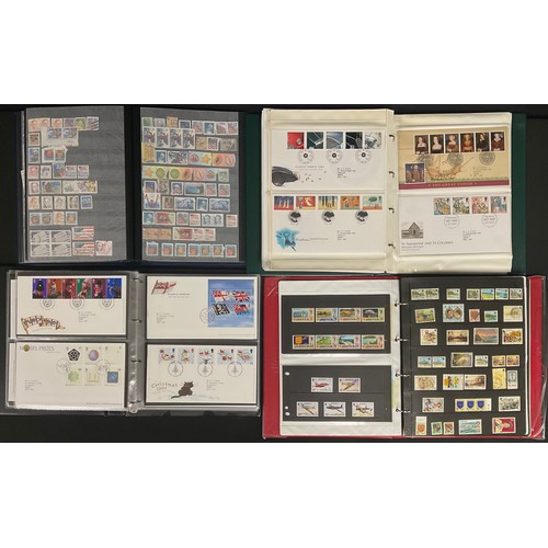 342 - Stamps - four binders and stockbooks of stamp material, GB FDC 1960's - 2002 to £10 FDC, other world... 