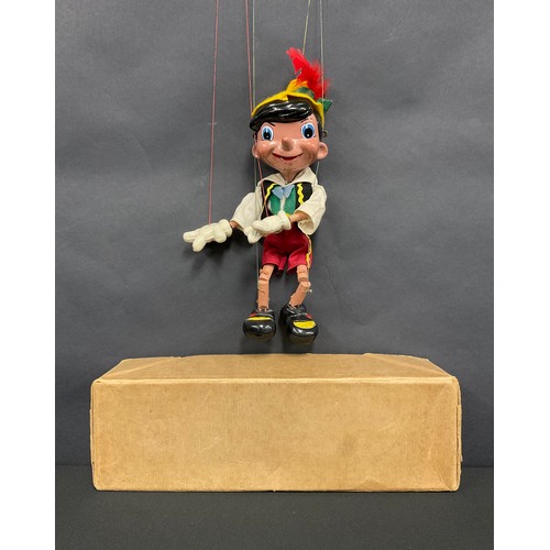 345 - SL Pinocchio (1950s), Pelham Puppets SL Range, moulded head Type 1, with painted features, blue eyes... 