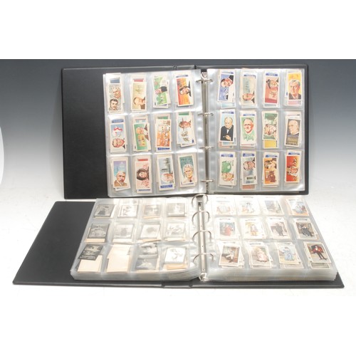 347 - Two albums of cigarette/tea cards plus silks, album 1, 1900 Early Ogdens Guinea Gold, x 150, actress... 